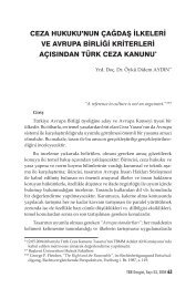 ceza hukuku'nun Ã§aÄdaÅ ilkeleri ve avrupa birliÄi kriterleri aÃ§Ä±sÄ±ndan ...