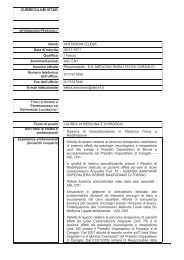 curriculum vitae - Io scelgo la salute