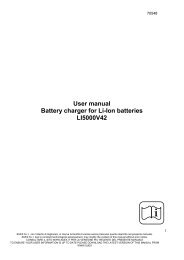 User manual Battery charger for Li-Ion batteries LI5000V42 - Suex