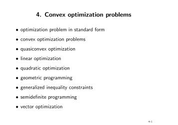 4. Convex optimization problems