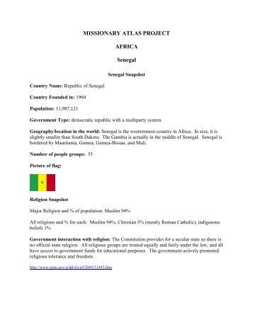 Senegal Profile.pdf - WorldMap