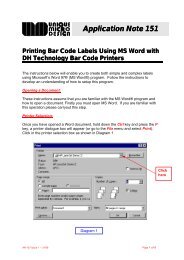 AN-151 Printing Barcode Labels Using MS Word with DH ...