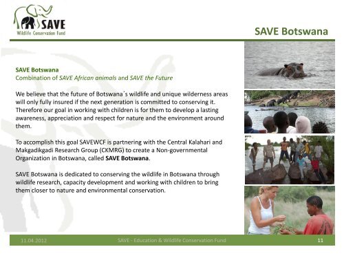 save botswana - SAVE Wildlife Conservation Fund