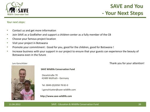 save botswana - SAVE Wildlife Conservation Fund