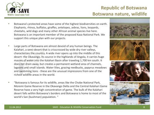 save botswana - SAVE Wildlife Conservation Fund