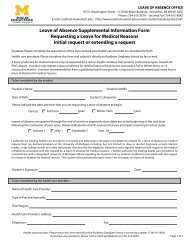 Supplemental Information Form Requesting a Leave for Medical ...