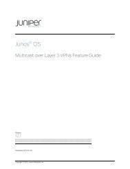 Multicast over Layer 3 VPNs Feature Guide - Juniper Networks