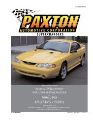 1996-1998 MUSTANG COBRA - Paxton Superchargers