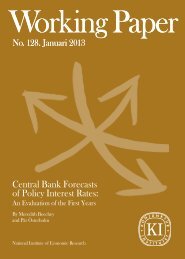 Central Bank Forecasts of Policy Interest Rates - Konjunkturinstitutet