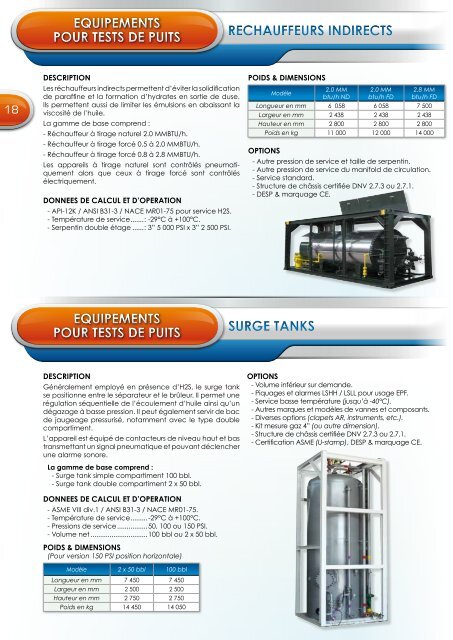 choke manifolds pour tests de puits - FCE