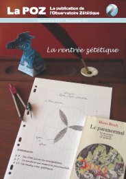 La POZ La publication de l'Observatoire ZÃ©tÃ©tique