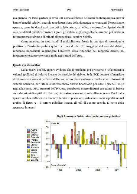 Oltre l'austeritÃ  - Cesaratto - cambiailmondo