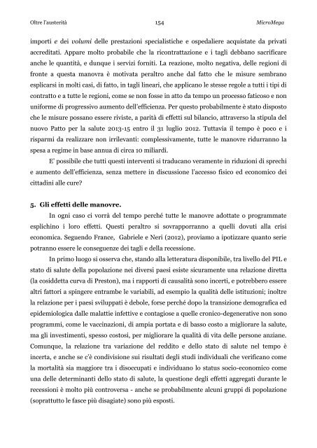 Oltre l'austeritÃ  - Cesaratto - cambiailmondo