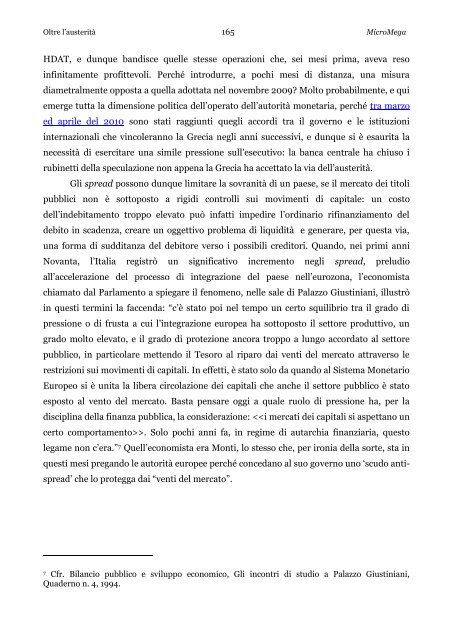 Oltre l'austeritÃ  - Cesaratto - cambiailmondo