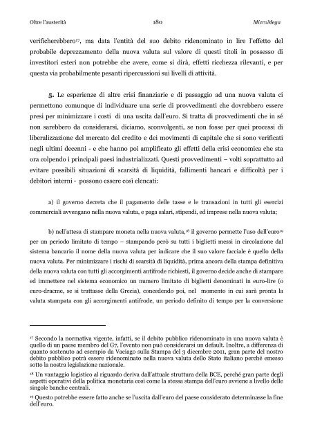 Oltre l'austeritÃ  - Cesaratto - cambiailmondo