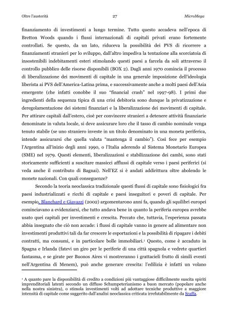 Oltre l'austeritÃ  - Cesaratto - cambiailmondo