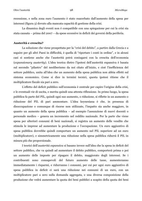 Oltre l'austeritÃ  - Cesaratto - cambiailmondo