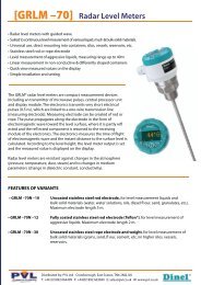 Download a datasheet for the GRLM Radar Level Sensor ... - PVL Ltd