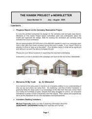 The Ivansk prjoect e-Newsletter #13 - Ivansk: Our Jewish Heritage in ...