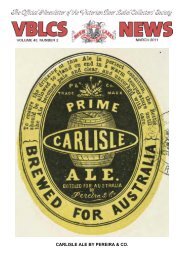 View Newsletter Online - The Victorian Beer label Collectors Society