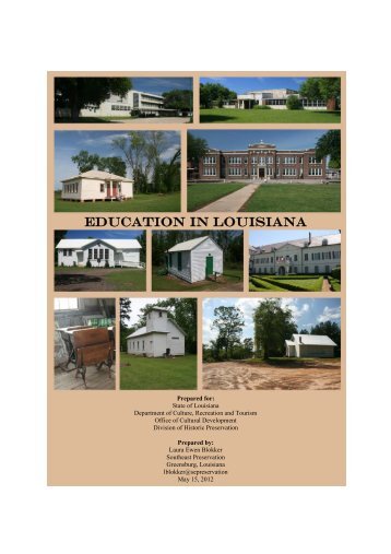 EDUCATION IN LOUISIANA - Louisiana Department of Culture ...