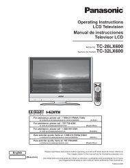 Operating Instructions LCD Television Manual de ... - Panasonic