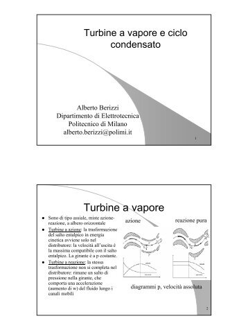 turbine a vapore - polimi - prof. Berizzi - blackout