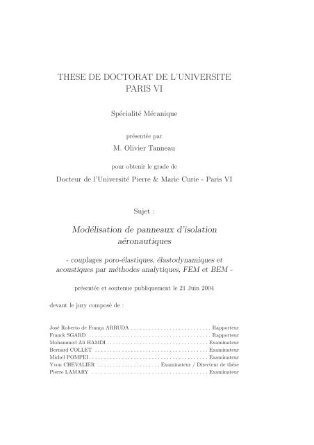 THESE DE DOCTORAT DE L'UNIVERSITE PARIS VI ... - LISMMA