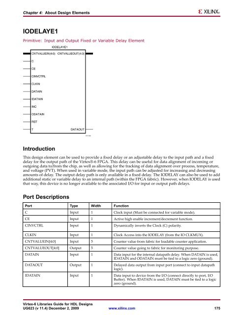 Xilinx Virtex-6 Libraries Guide for HDL Designs