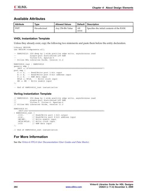 Xilinx Virtex-6 Libraries Guide for HDL Designs