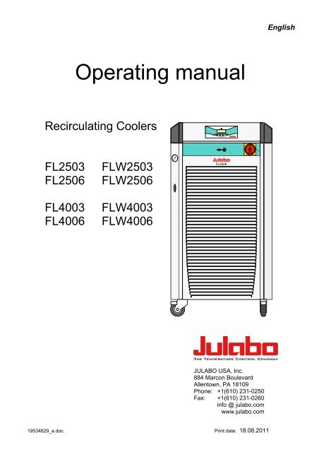 The Effect of Ambient Temperature and Humidity on Refrigerated Temperature  Control Units - JULABO USA