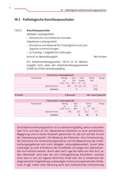 19 Pathologische Gebührenordnungspositionen