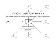 Catalytic Olefin Hydroboration: Mechanistic ... - The Stoltz Group