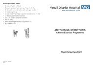 Physiotherapy Department ANKYLOSING SPONDYLITIS A Home ...