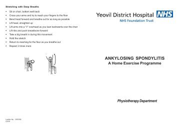 Physiotherapy Department ANKYLOSING SPONDYLITIS A Home ...