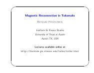 Magnetic Reconnection in Tokamaks - Home Page for Richard ...