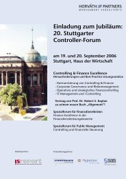Tagungsprogramm - Stuttgarter Controller-Forum