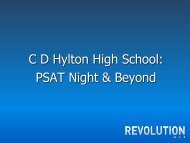 PSAT Night Presentation - CD Hylton High School