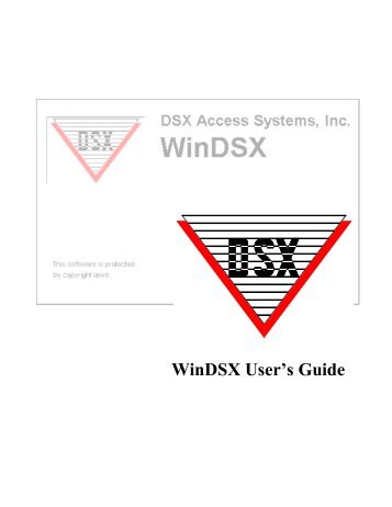 WinDSX User's Guide - DSX Access Systems, Inc.