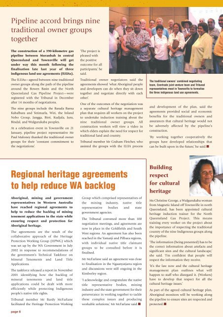 Issue 10 - National Native Title Tribunal