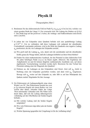 2. Aufgabenblatt (27.04.2007) - Homepage Angewandte Physik, Uni ...