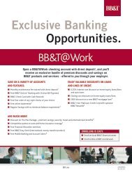 BBT@Work Exclusive Banking Opportunities Flyer - Lake County