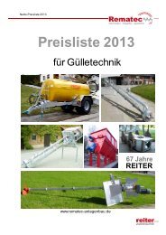 Preisliste Gülletechnik - Rematec Maschinenbau