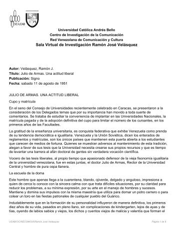 Sala Virtual de Investigación Ramón José Velásquez - Saber UCAB ...