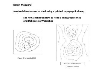 Terrain Modeling: How to delineate a watershed using a printed ...