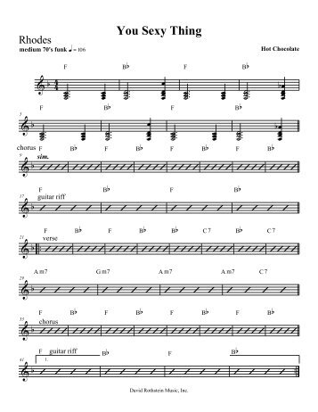 Download Sheet Music - David Rothstein Music