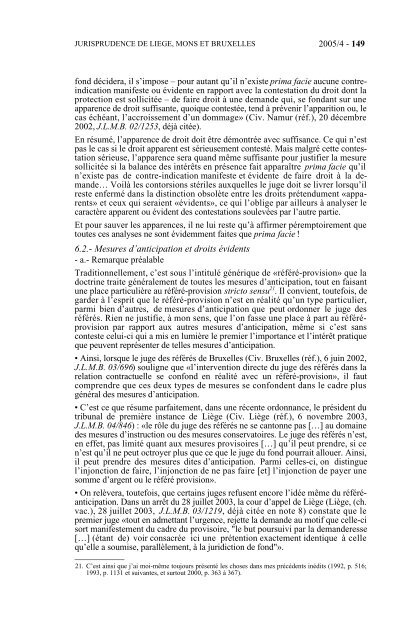 Inédits de droit judiciaire - Référés (5)1 - Procedurecivile.be