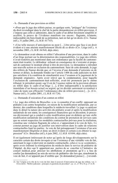 Inédits de droit judiciaire - Référés (5)1 - Procedurecivile.be