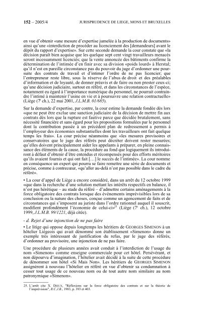 Inédits de droit judiciaire - Référés (5)1 - Procedurecivile.be