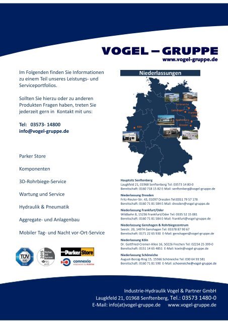 Parker-Katalog Hydraulik Thermoplast - Vogel Gruppe